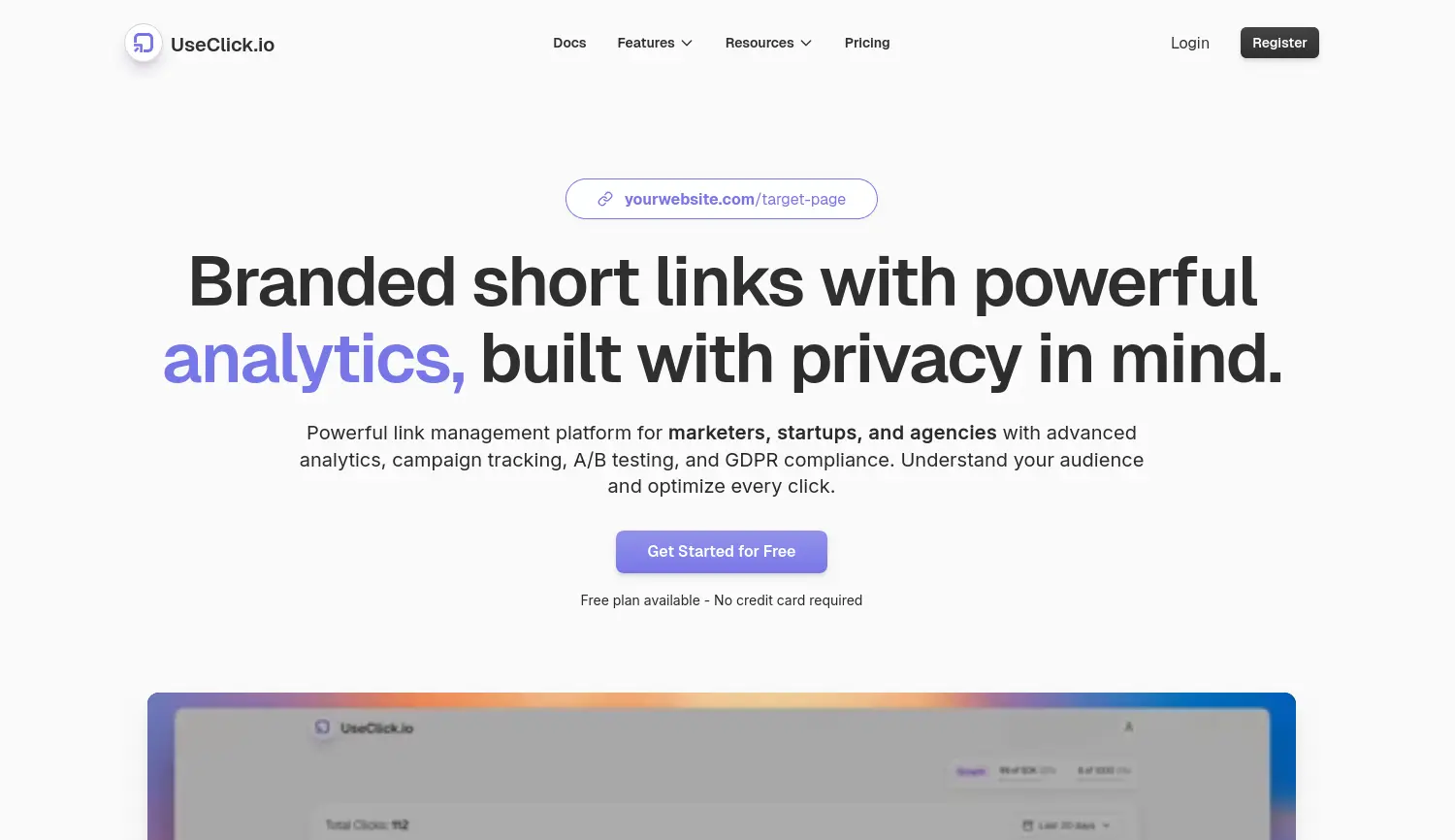 Website der Firma UseClick