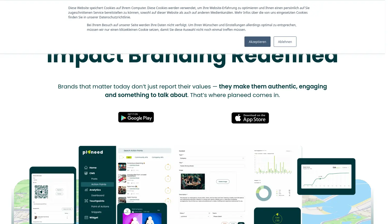 Website der Firma planeed