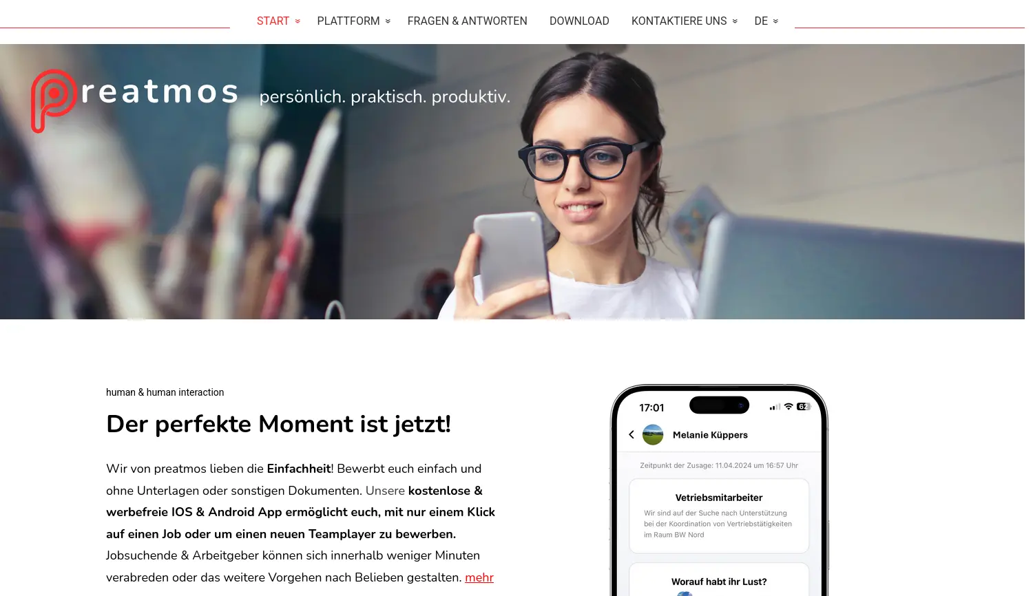 Website der Firma Ugur Oezer, preatmos (Einzelunternehmen)
