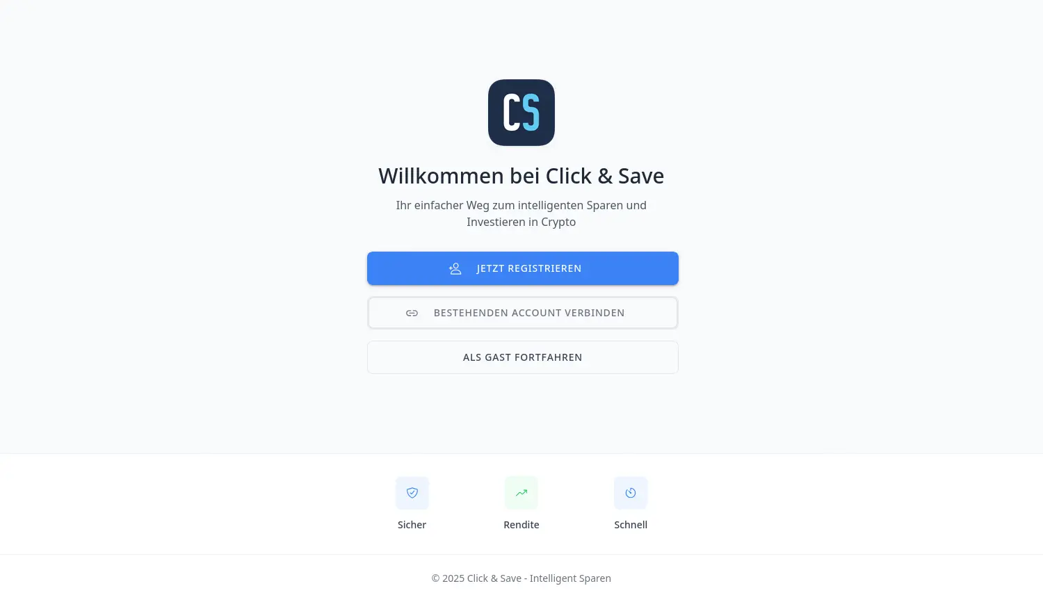 Website der Firma Click & Save GmbH