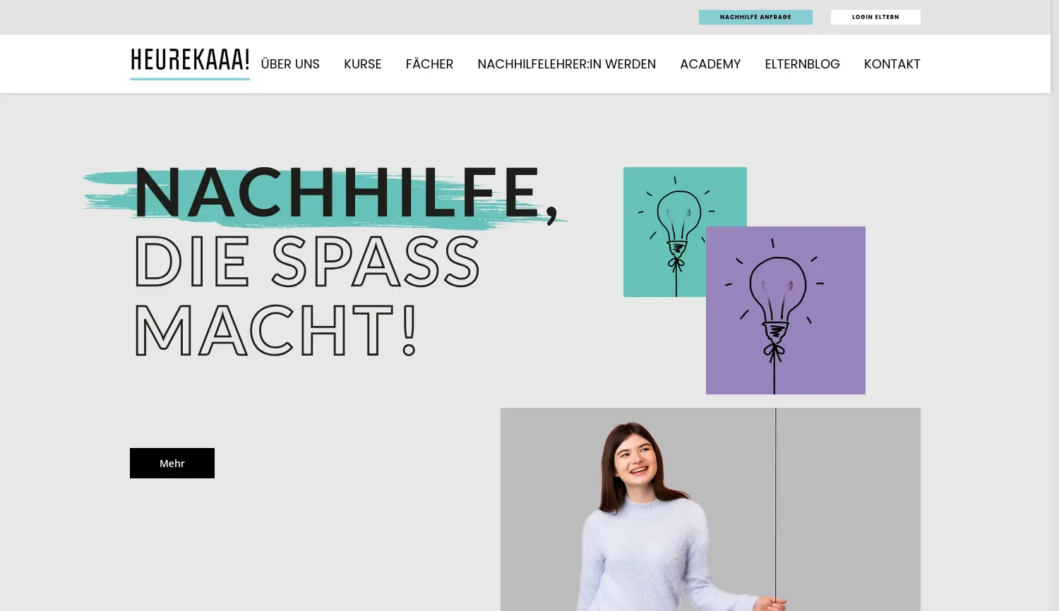 Website der Firma Heurekaaa! GmbH