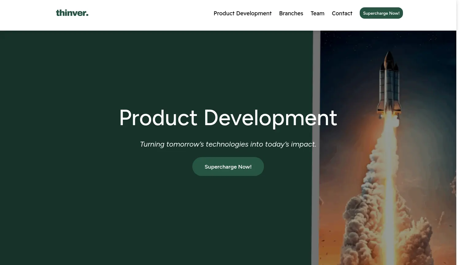 Website der Firma thinver GmbH