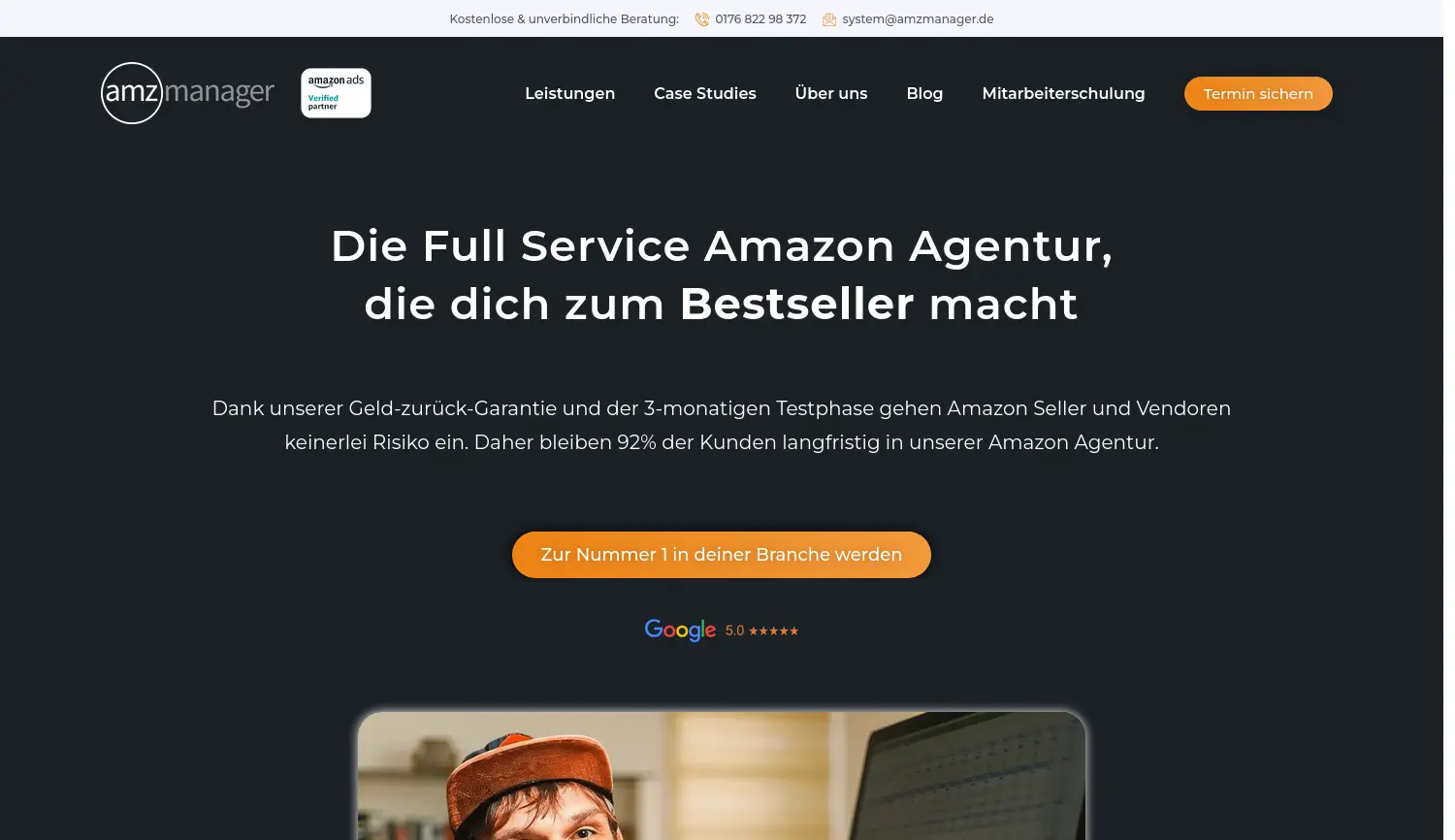 Website der Firma AMZManager