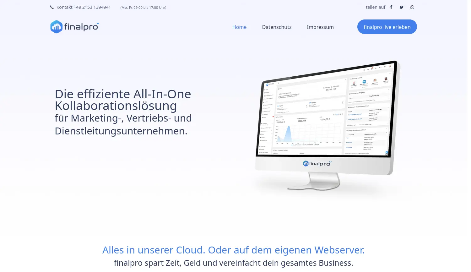 Website der Firma Agentur Rees