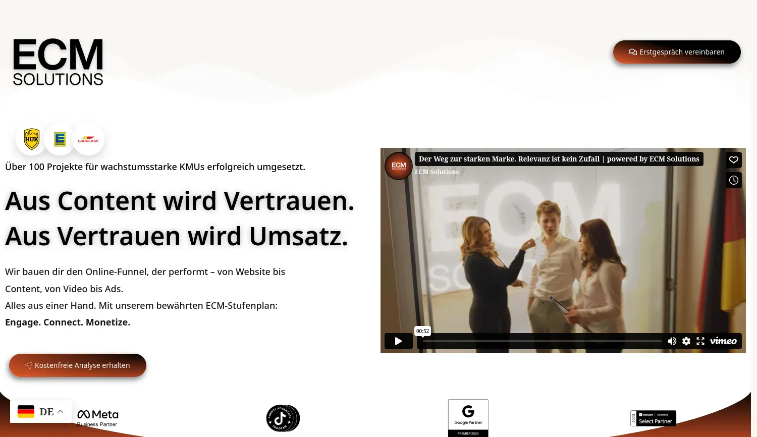 Website der Firma Wendt & Thyssen LLC