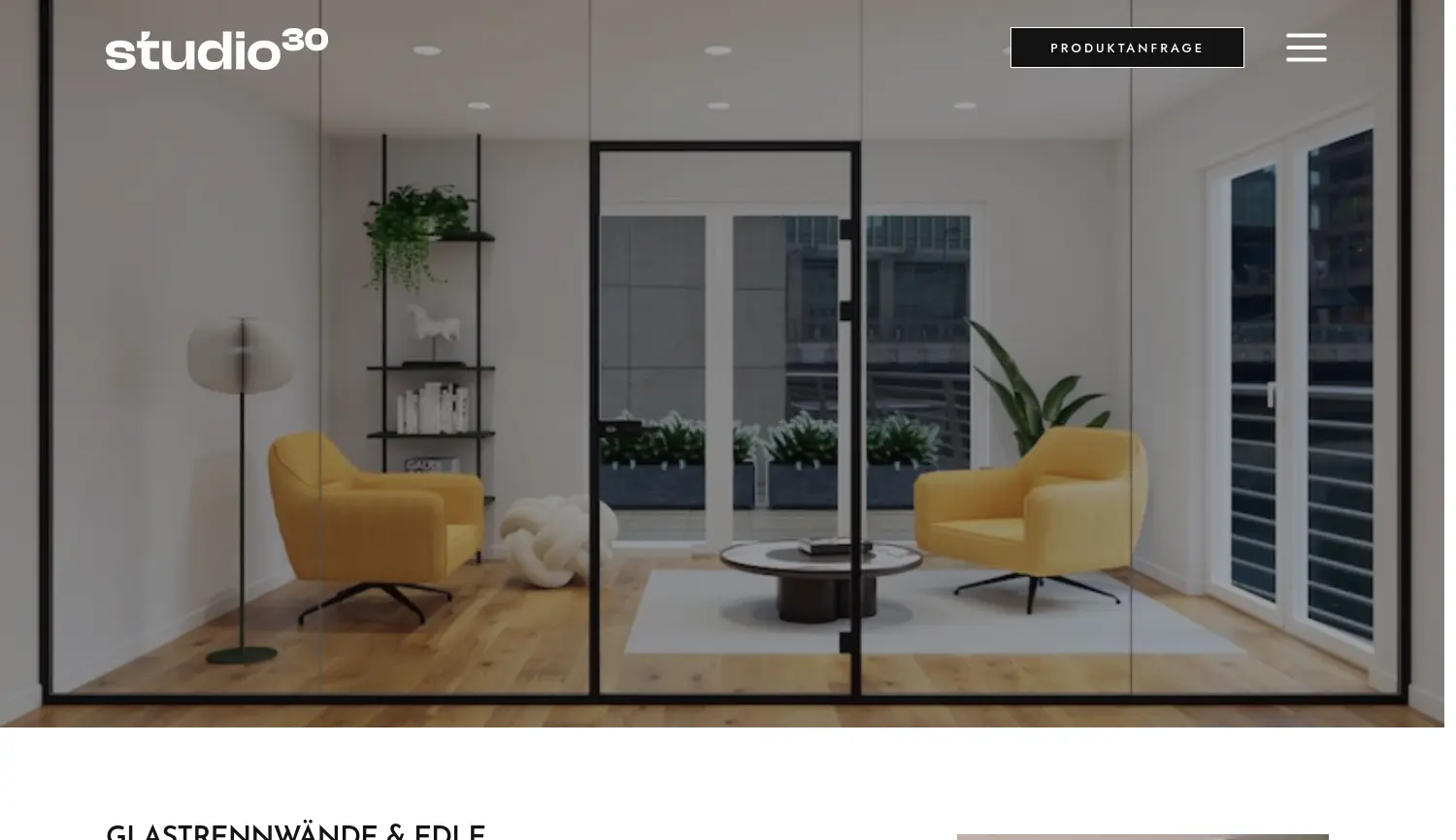 Website der Firma Studio 30 GmbH