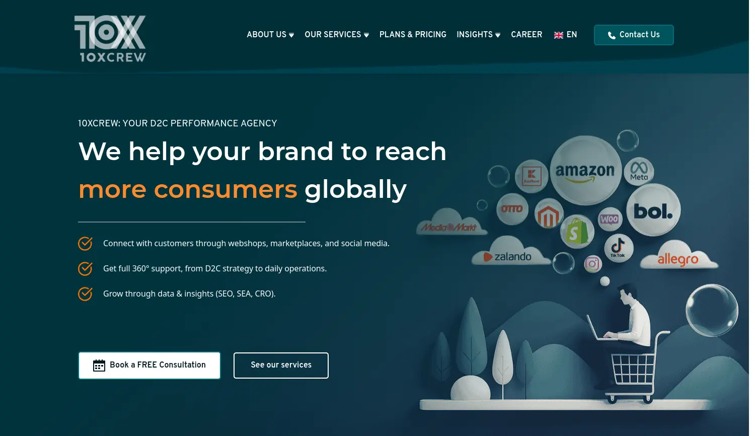 Website der Firma 10XCREW