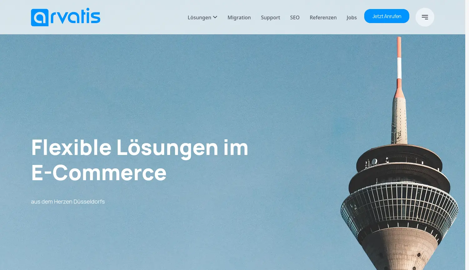 Website der Firma arvatis media GmbH