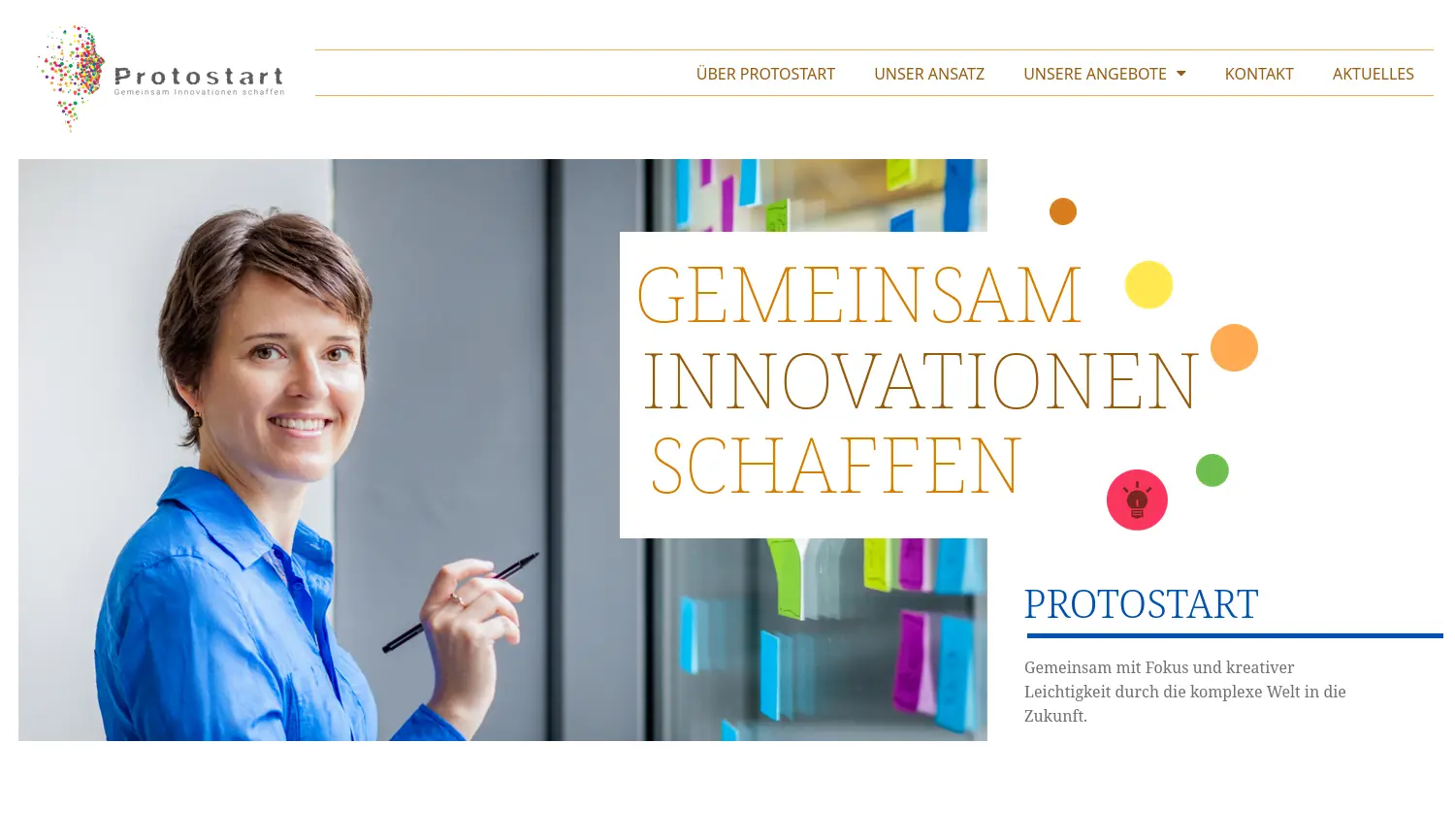Website der Firma Protostart GmbH