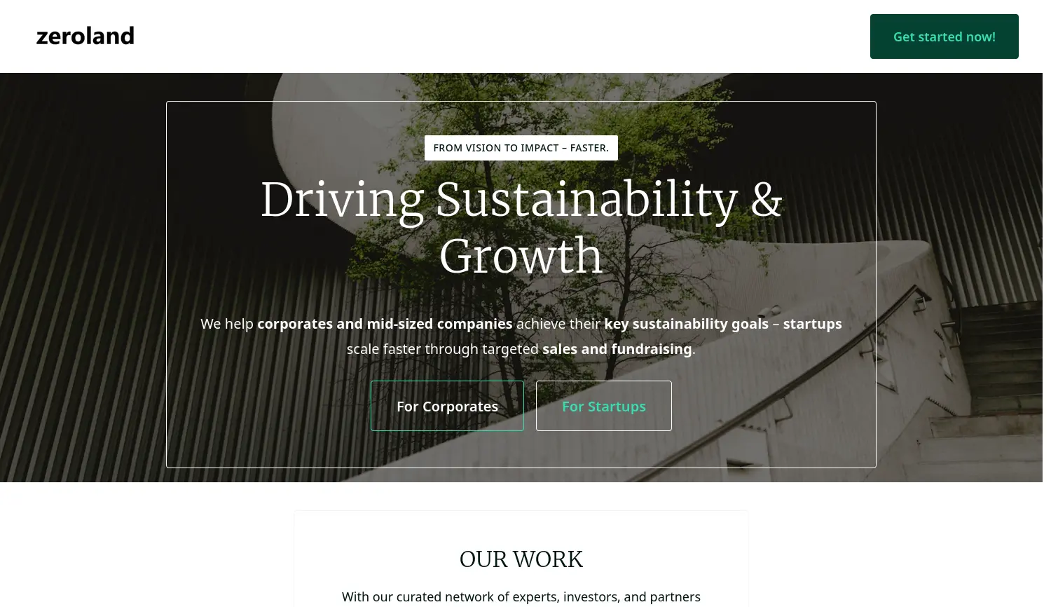 Website der Firma zeroland