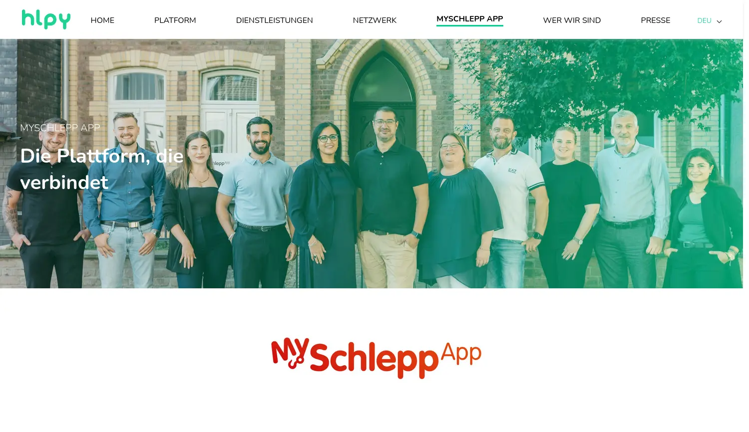 Website der Firma hlpy Germany GmbH