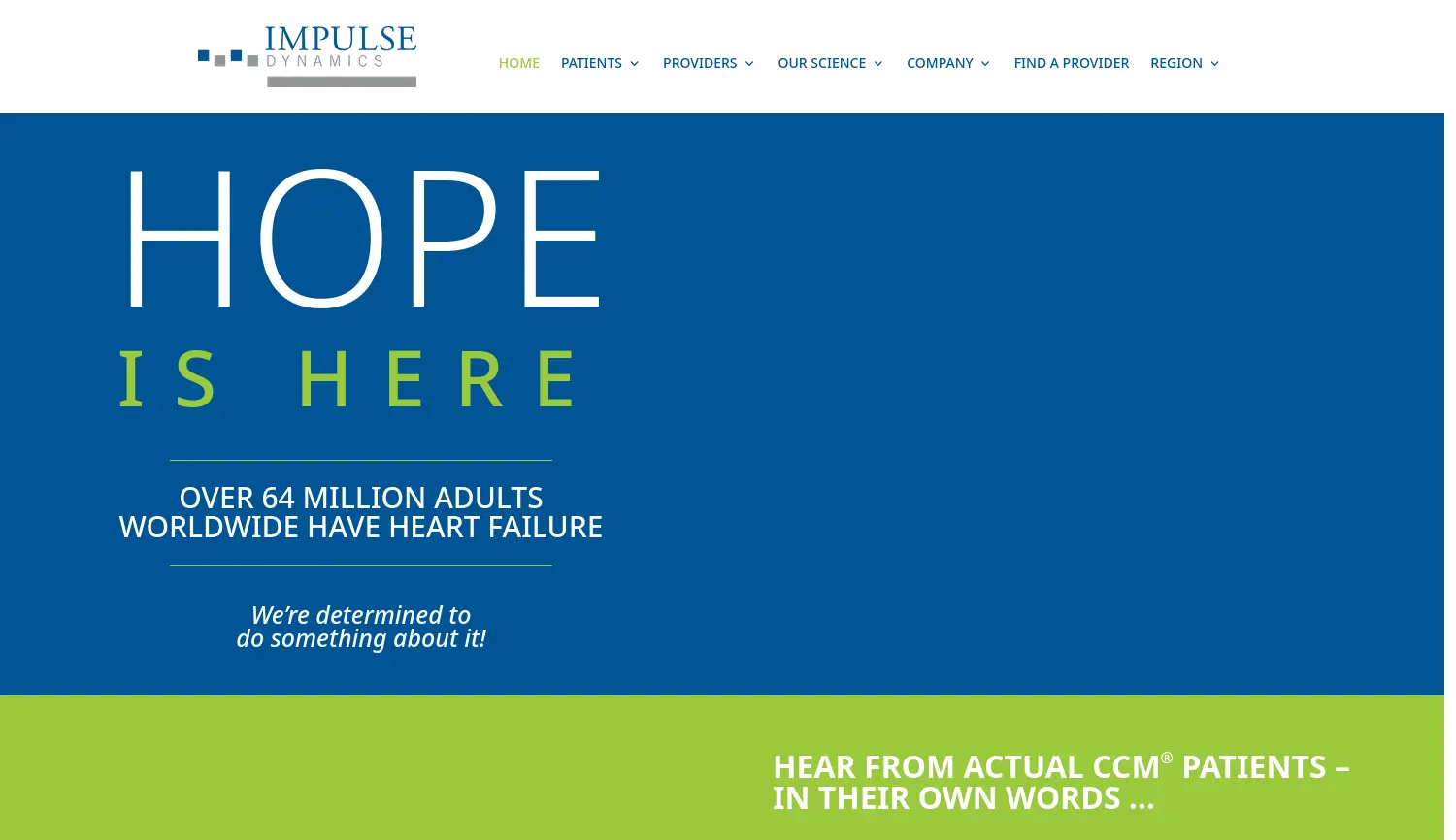 Website der Firma Impulse Dynamics