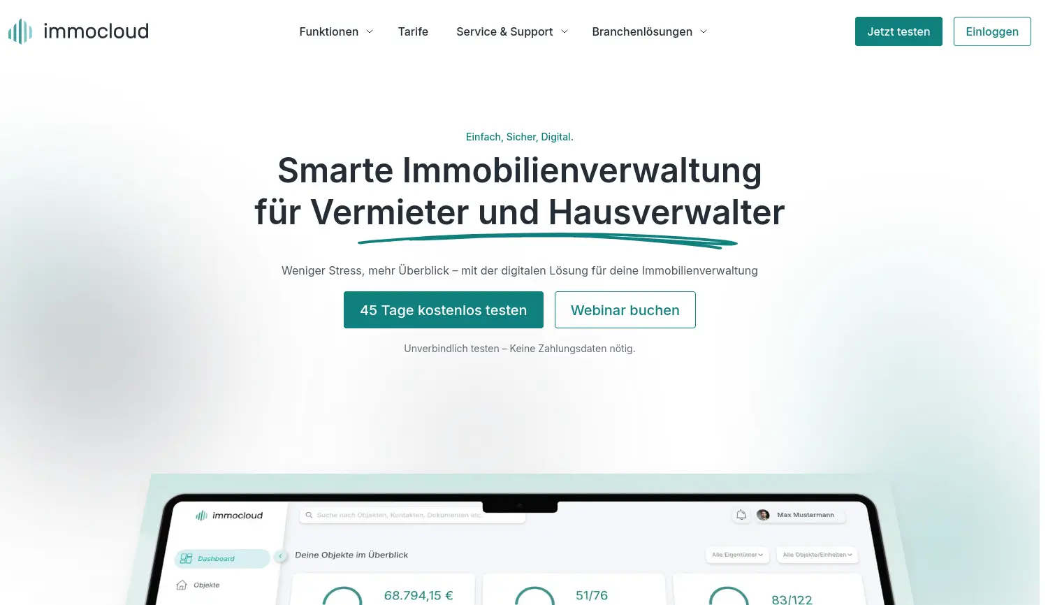 Website der Firma immocloud