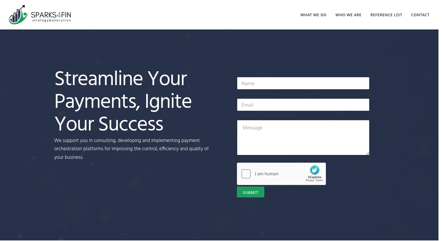 Website der Firma sparks4fin GmbH