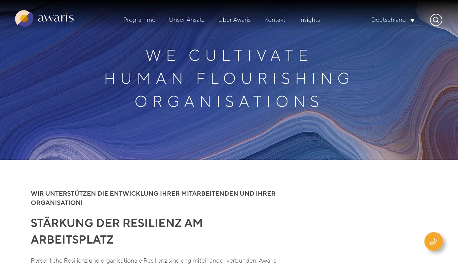 Website der Firma Awaris GmbH
