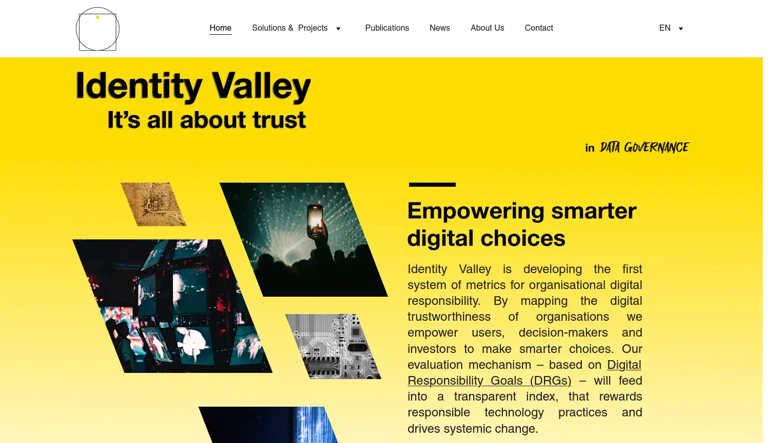 Website der Firma Identity Valley Research gGmbH