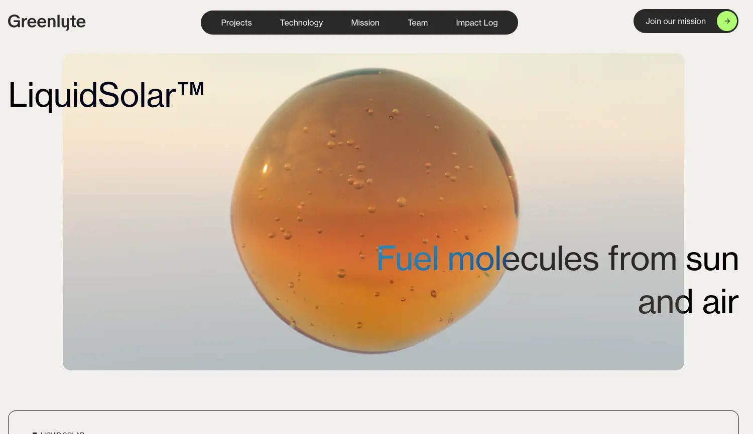 Website der Firma Greenlyte Carbon Technologies GmbH