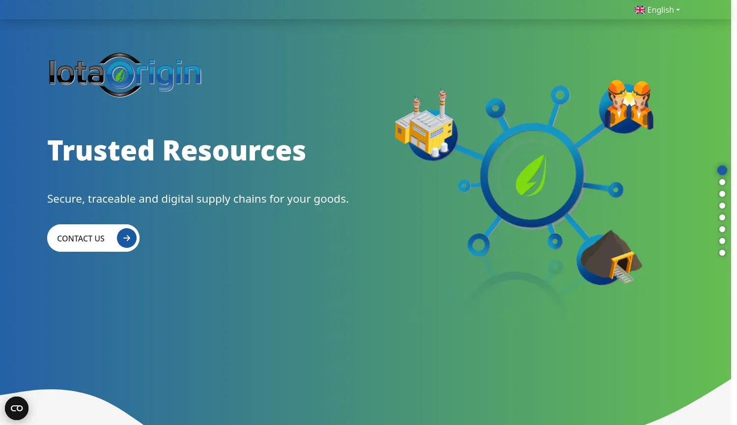 Website der Firma IotaOrigin UG