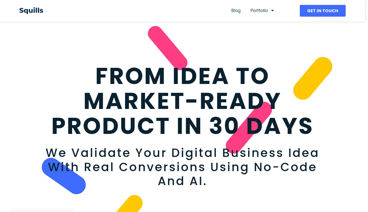 Website der Firma Squills GmbH