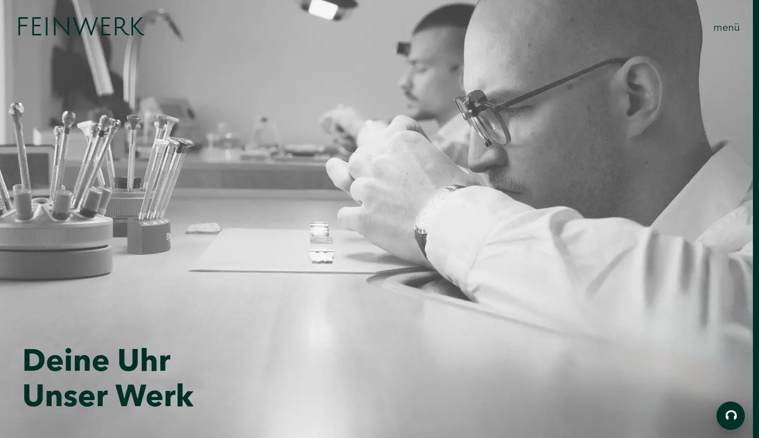 Website der Firma FEINWERK Strader Service GmbH