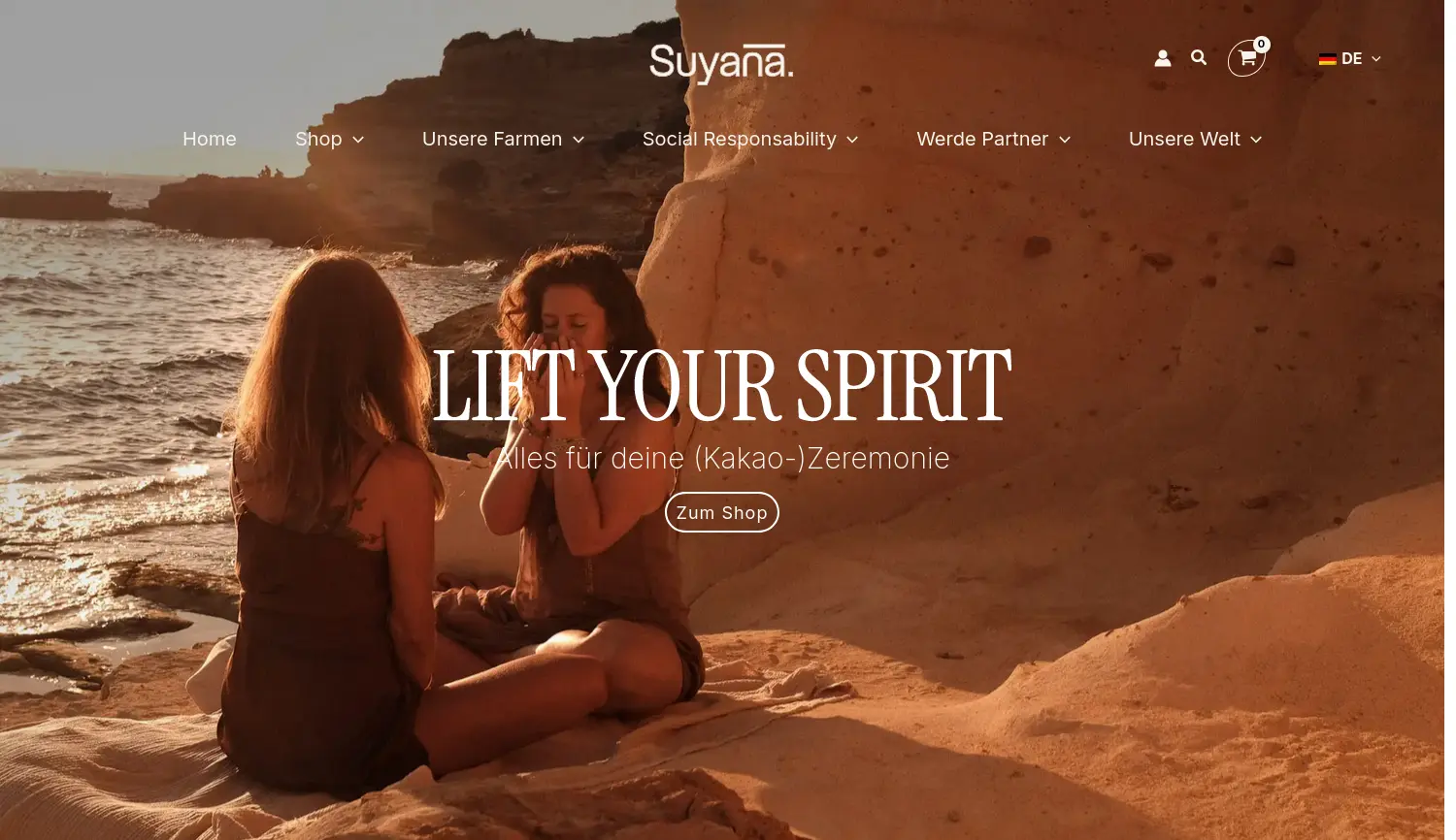 Website der Firma Suyana