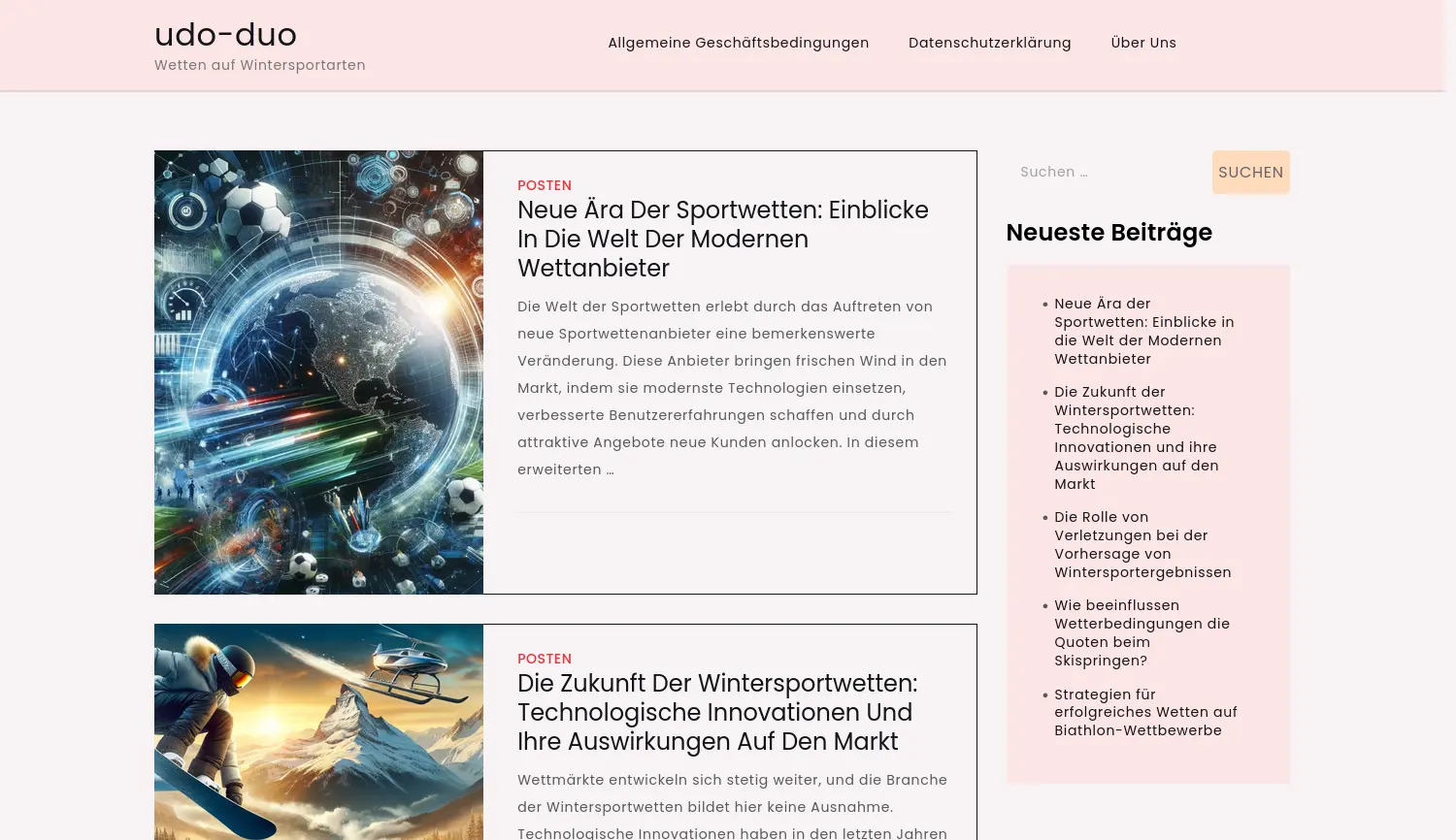 Website der Firma udo-duo