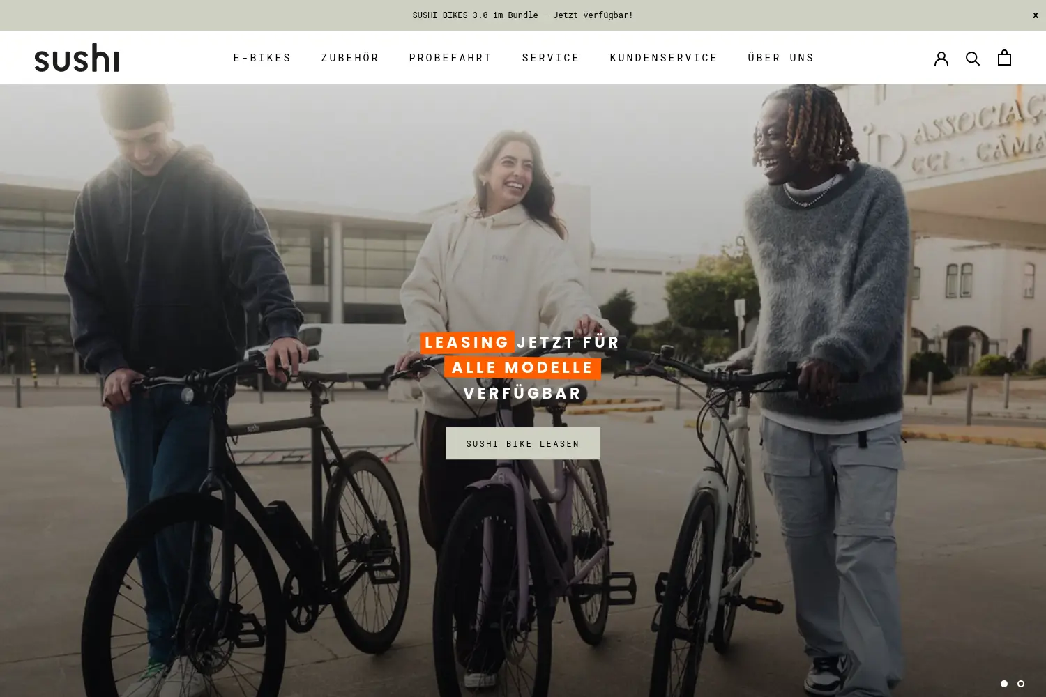 Website der Firma SUSHI Mobility GmbH
