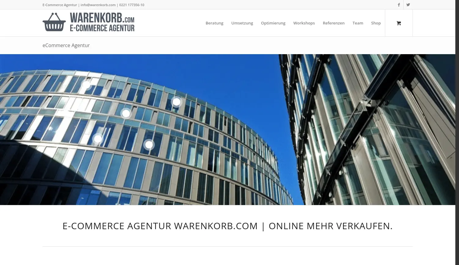Website der Firma warenkorb | E-Commerce Agentur UG (haftungsbeschränkt)