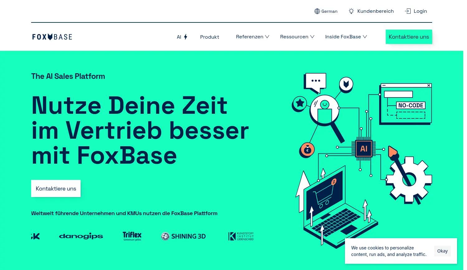 Website der Firma FoxBase GmbH