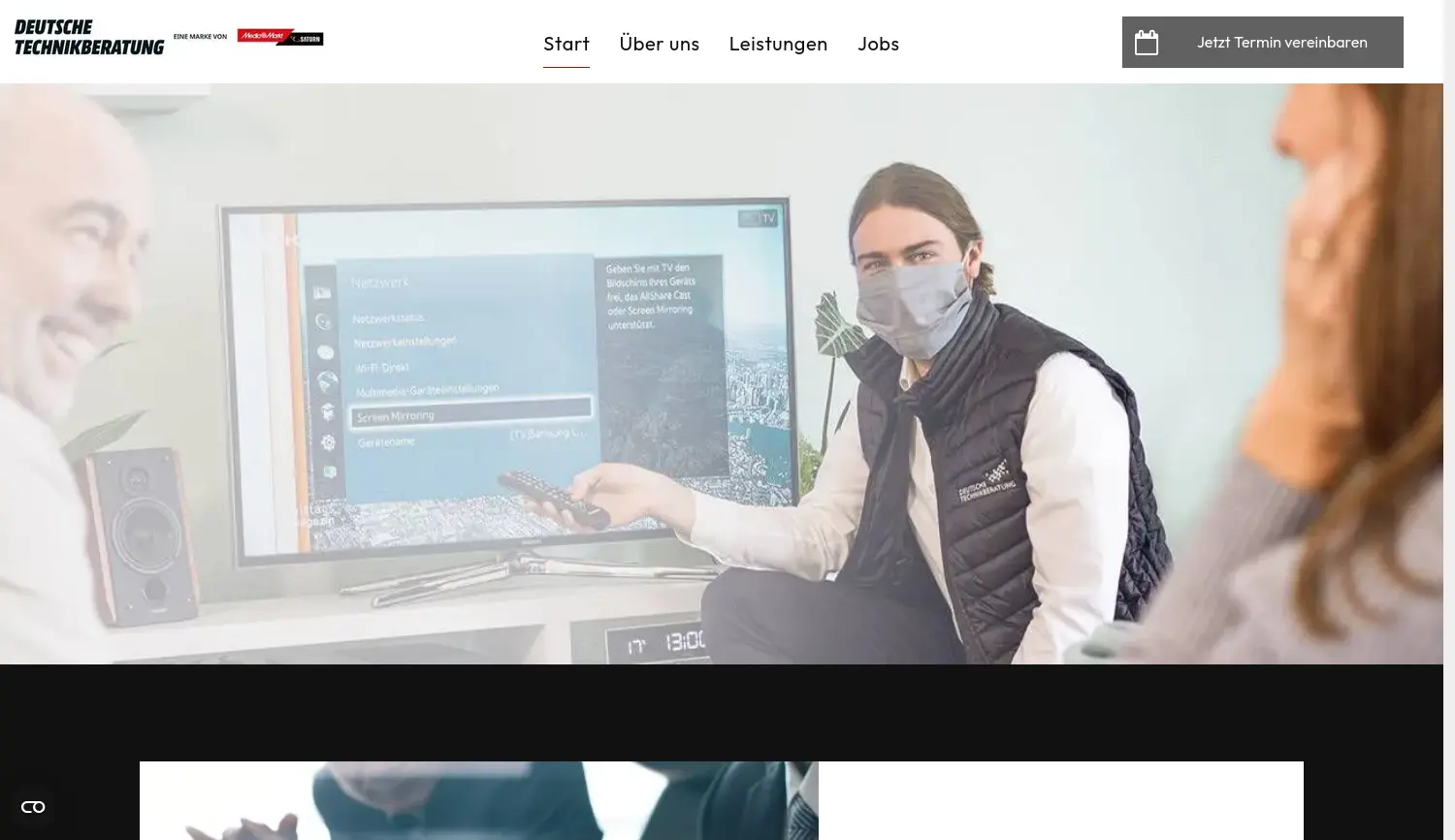 Website der Firma Deutsche Technikberatung GmbH