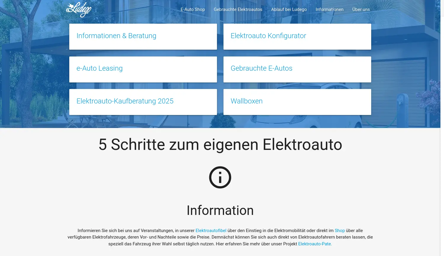 Website der Firma Ludego