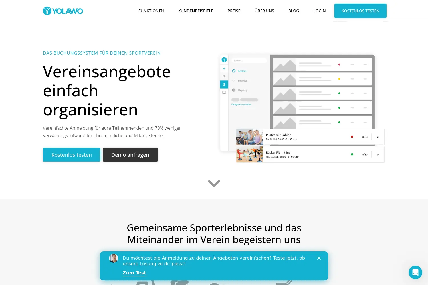Website der Firma Yolawo UG