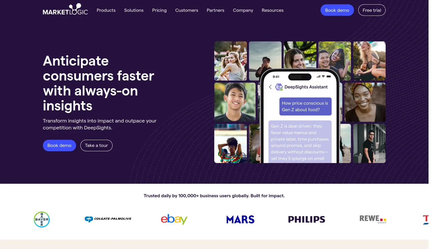 Website der Firma Market Logic Software AG