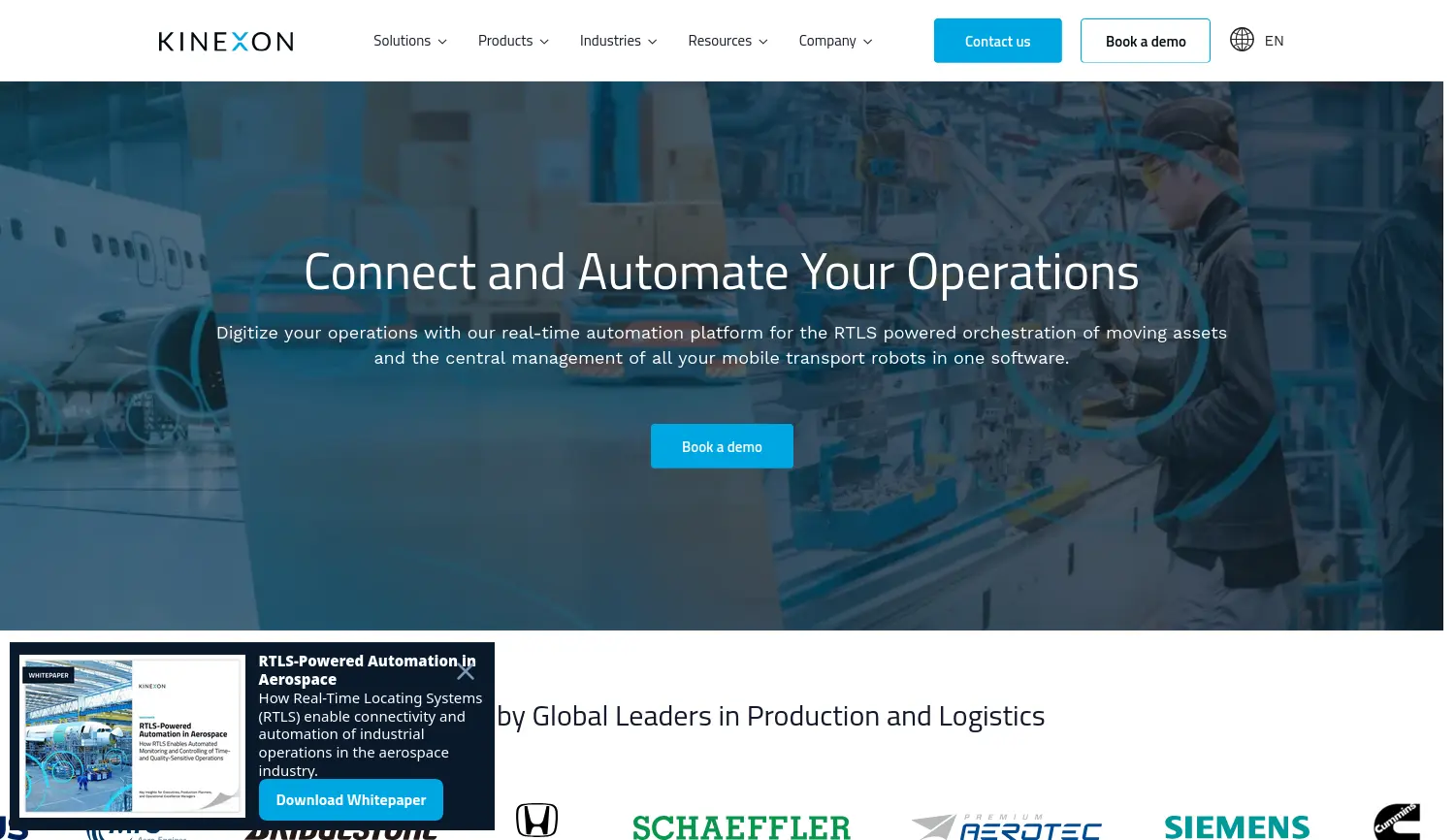 Website der Firma KINEXON