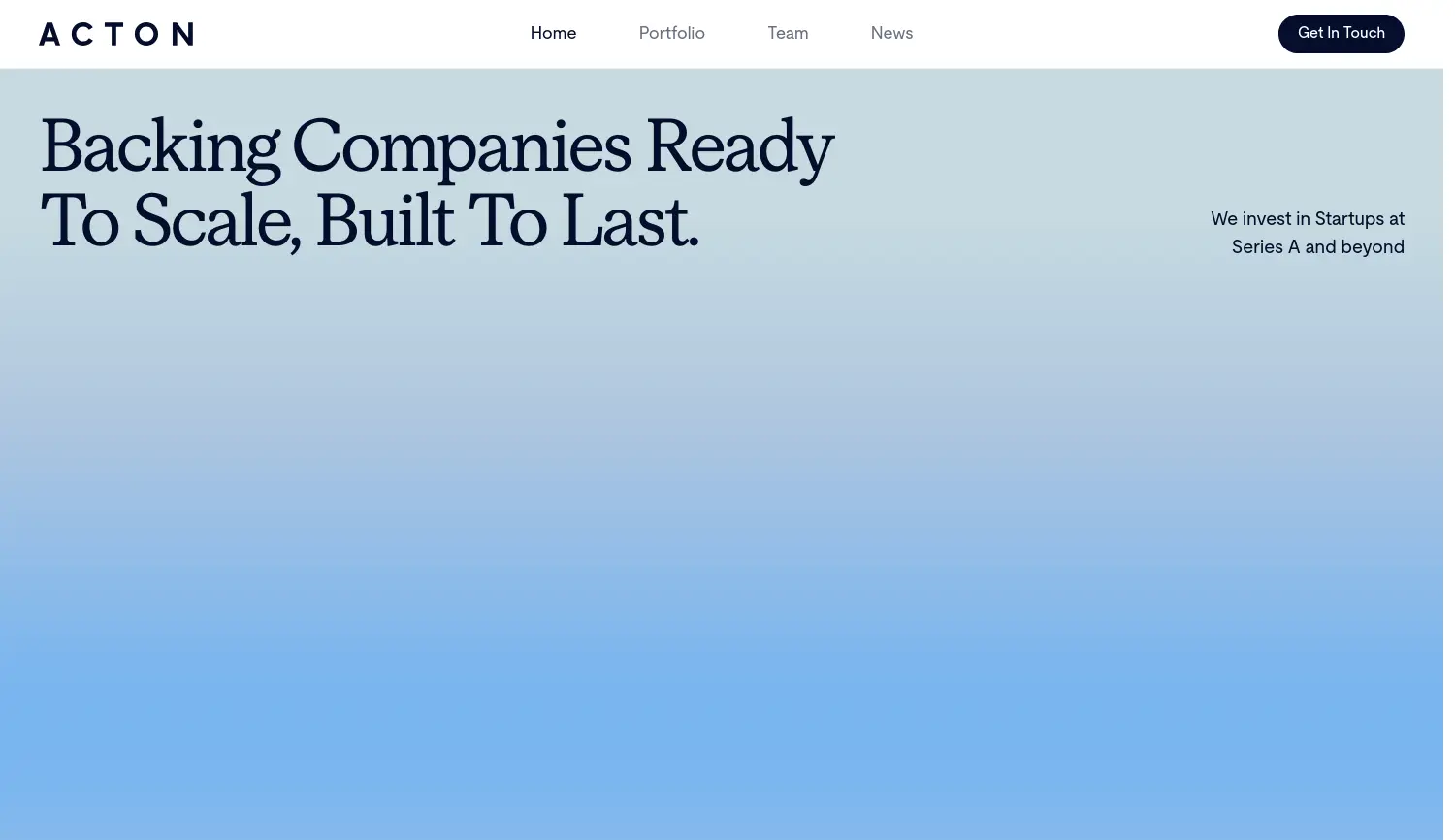 Website der Firma Acton Capital