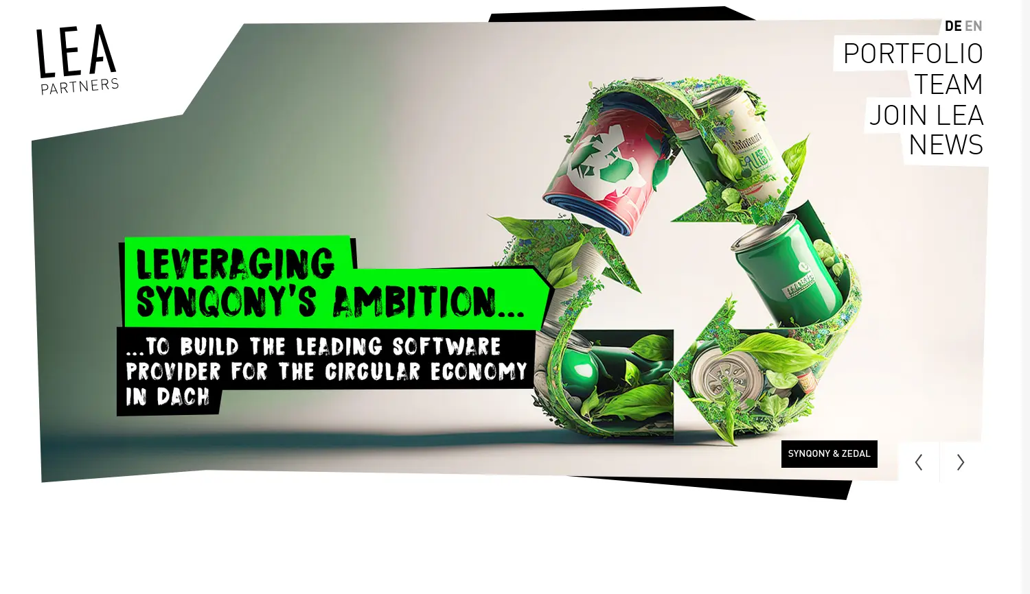 Website der Firma LEA Partners GmbH