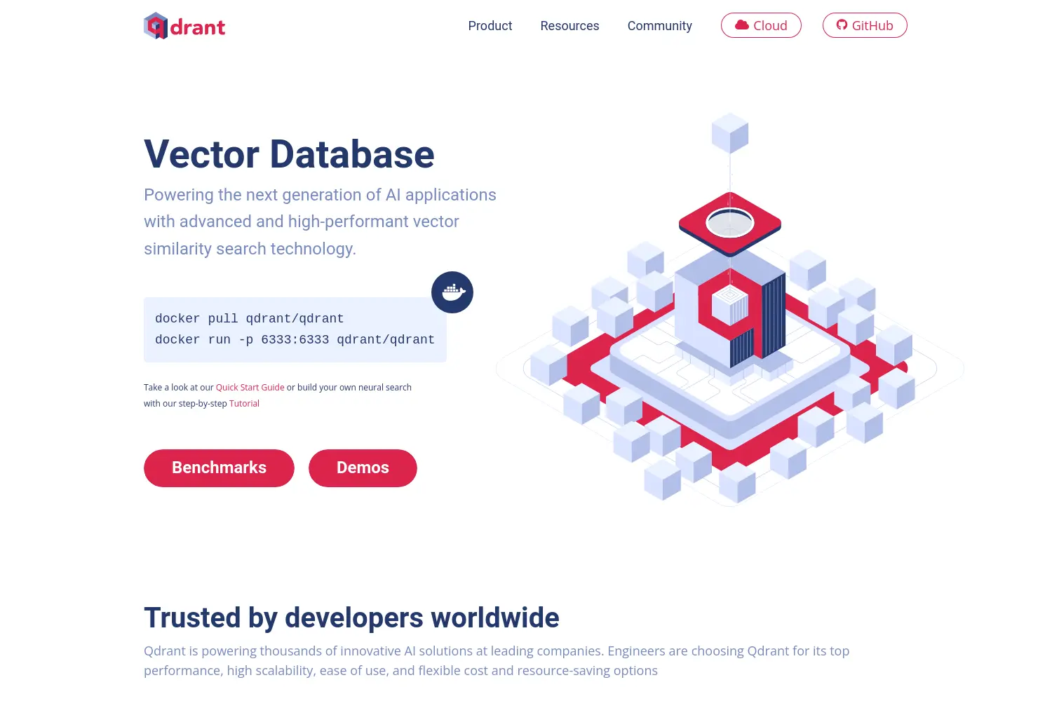 Website der Firma Qdrant Solutions GmbH