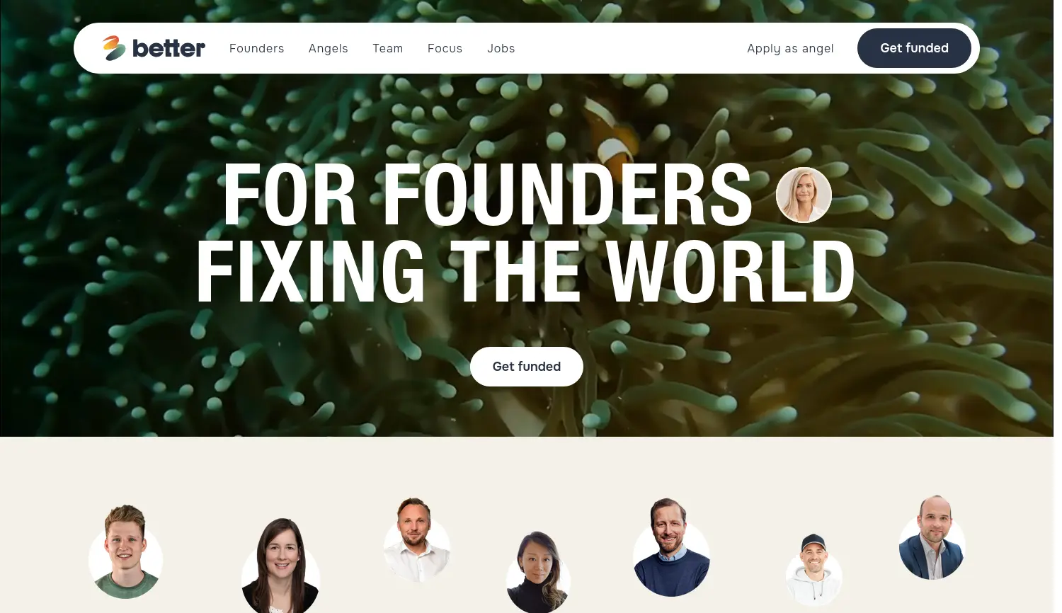 Website der Firma better ventures