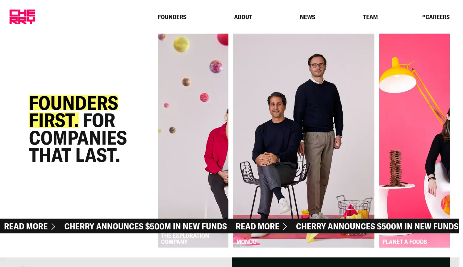 Website der Firma Cherry Ventures Management GmbH