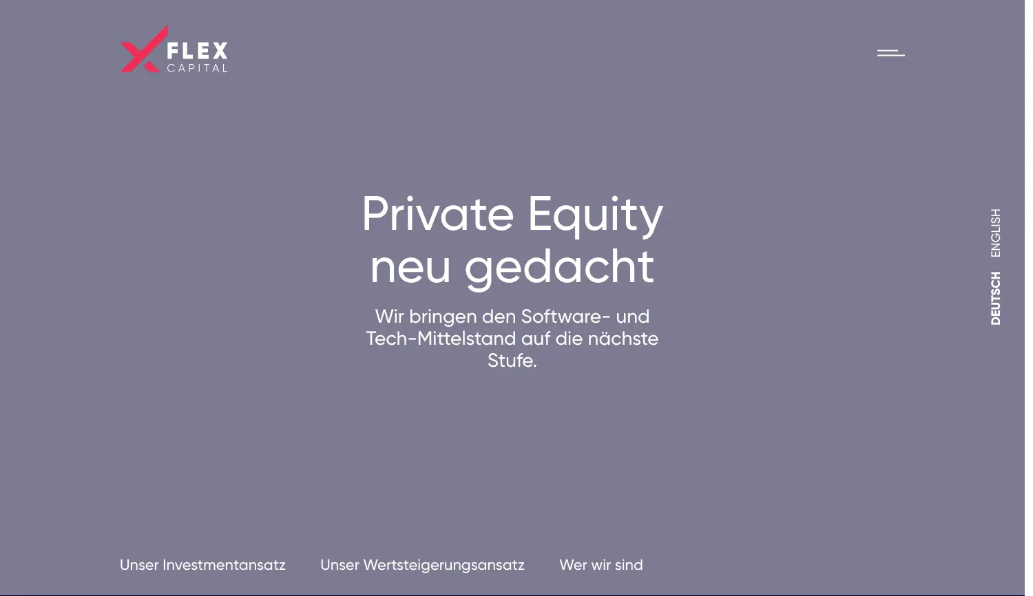 Website der Firma FLEX Capital Management GmbH