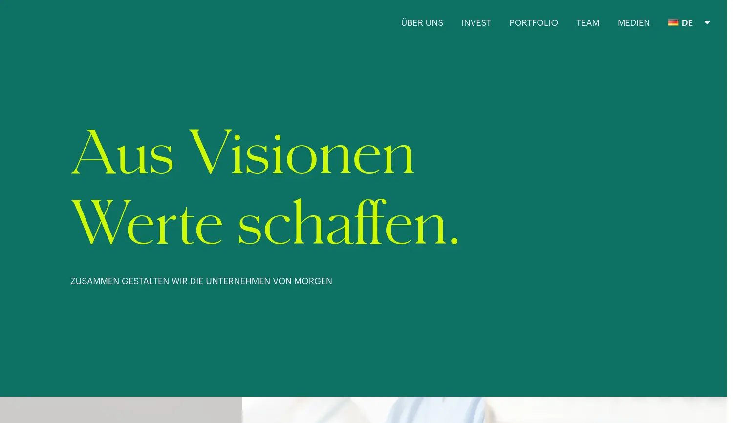 Website der Firma MIG Capital AG