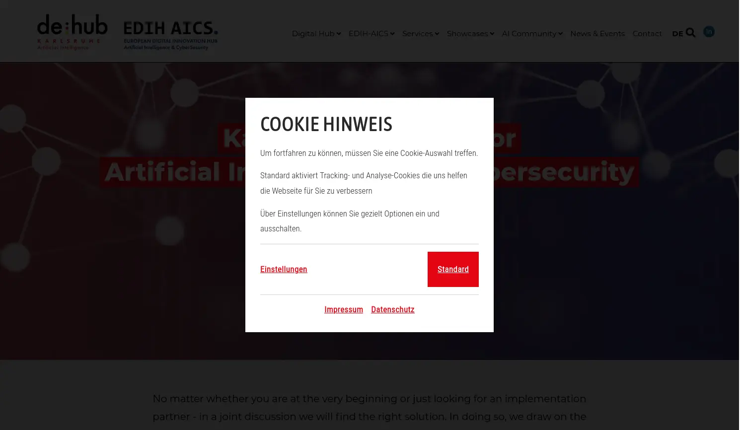 Website der Firma DIZ | Digitales Innovationszentrum GmbH