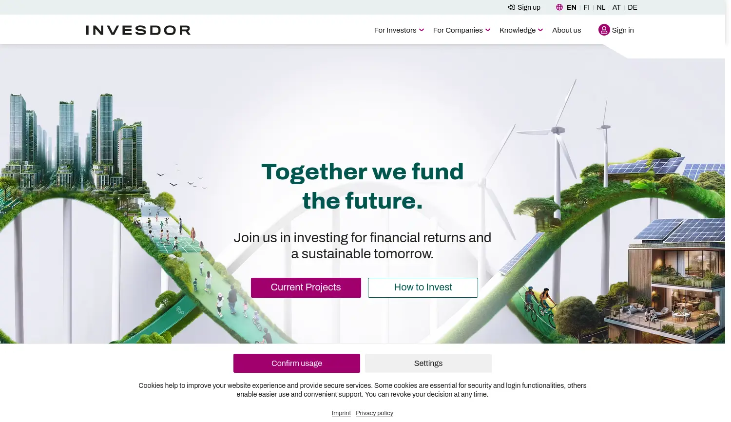 Website der Firma Invesdor INV AG