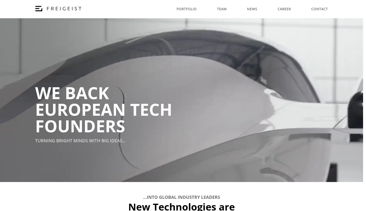 Website der Firma Freigeist Capital IV GmbH