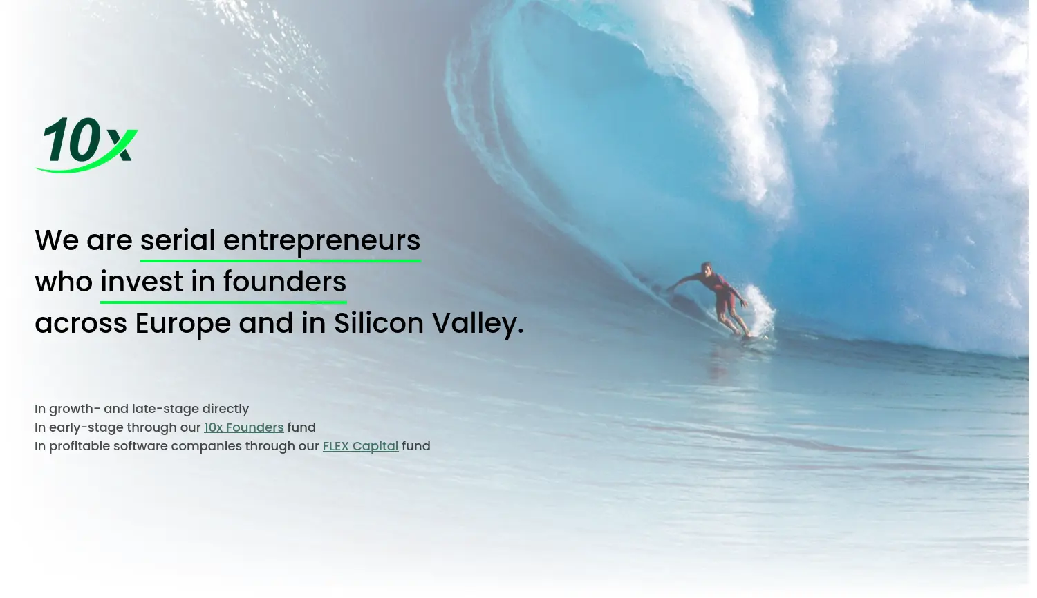 Website der Firma 10x GmbH