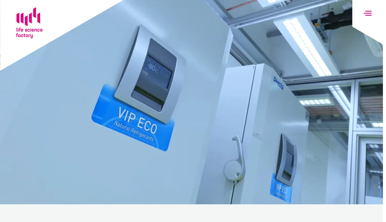 Website der Firma Life Science Factory Management GmbH