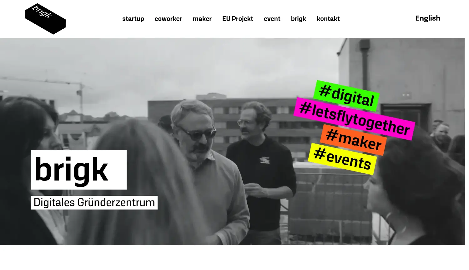 Website der Firma brigk Digitales Gründerzentrum der Region Ingolstadt GmbH