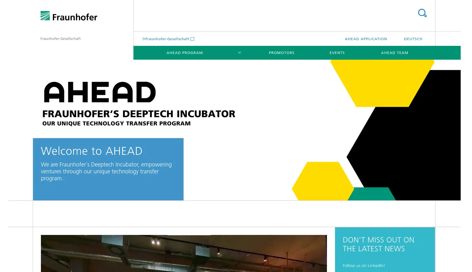 Website der Firma Fraunhofer-Gesellschaft zur Förderung der angewandten Forschung e.V.
