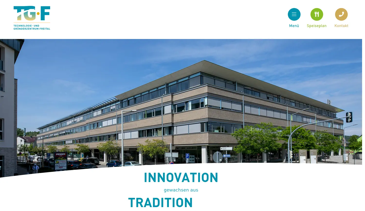 Website der Firma Technologie- und Gründerzentrum Freital GmbH