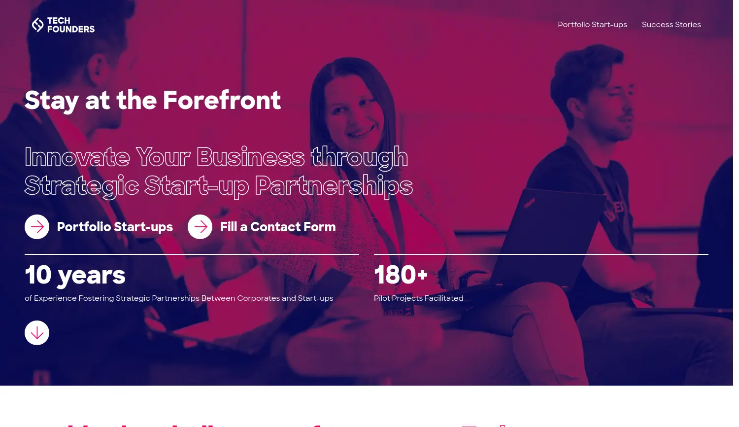 Website der Firma UnternehmerTUM Projekt GmbH